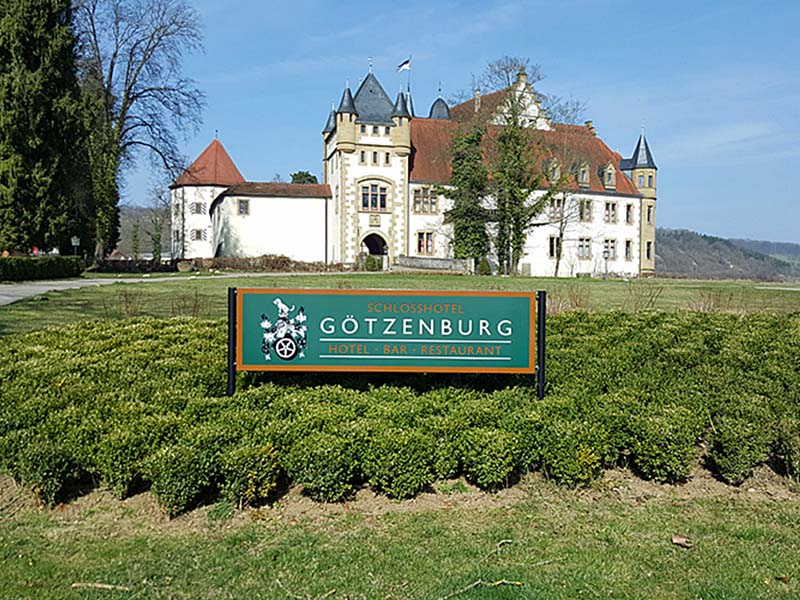 Außenansicht des Schlosshotel Götzenburg in Jagsthausen